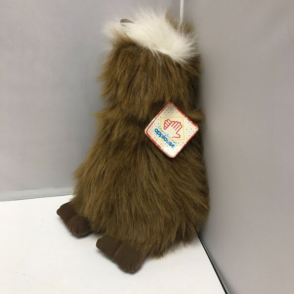 Vintage 1980s Applause Fuzzles Owl Brown Hairy Plush Stuffed Animal Soft Toy 14" - Picture 4 of 10
